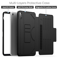 Étui en cuir professionnel anti-rayures pour iPad 10.2 7 8 9e génération avec support et fente pour stylet, type portefeuille, vente en gros