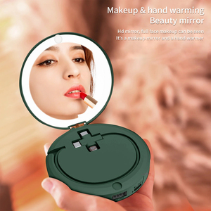Calentador Eléctrico Portátil USB con Espejo de Maquillaje con Luz de Relleno, Banco de Energía para Manos, Invierno, Hogar, Viajes, Niñas - Product Image 2