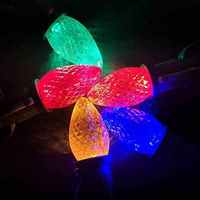120v 0.5w Décoration Chaîne C9 C7 E12 En Plein Air De Noël À Facettes Fraise Bougie SMD2835 Multi Couleur Ampoules LED De Remplacement Ampoules