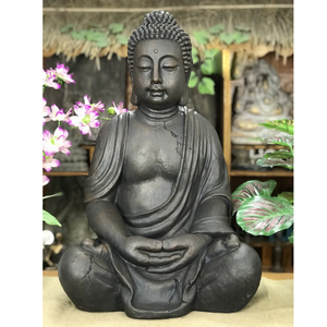 Statue de tête de <span class=keywords><strong>Bouddha</strong></span> géante écologique en résine craquelée pour la conception de paysages tropicaux, inspirée du style bouddhiste - Product Image 6