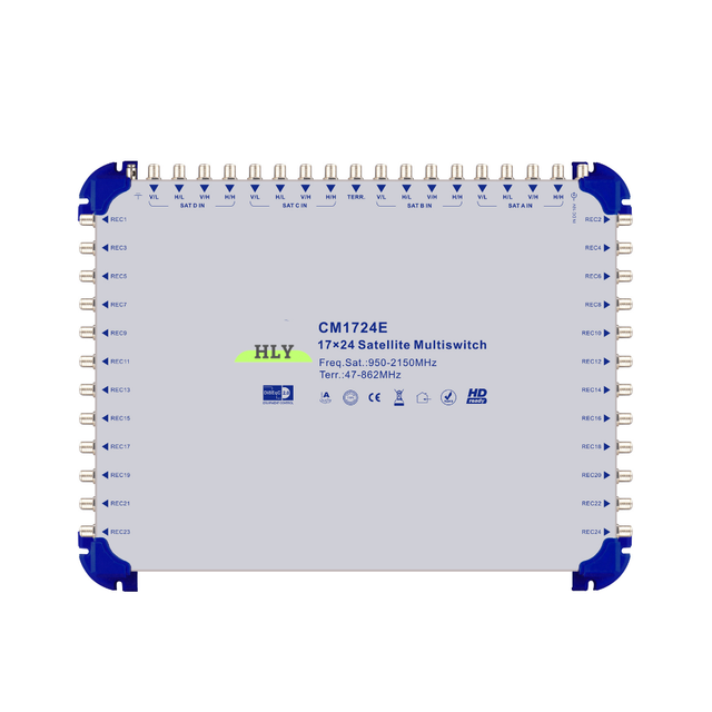 Satellite Multiswitch 17 in 24 Out Type Ku Band CATV Accessory with Low Noise Radio & TV Essential Companion