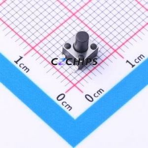 TD-1150SR-6.0H-250 Tactile Switch SMD-4P,4.5x4.5mm Switch Single Pole Single Throw Round Button 2.5N Vertical Mount - Product Image 1