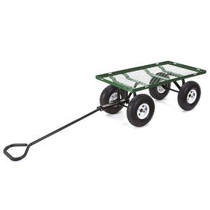 Chariot de jardin en maille à 4 roues Chariot de jardin à paroi latérale amovible Chariot de jardin à outils en acier Chariot à main - Product Image 4