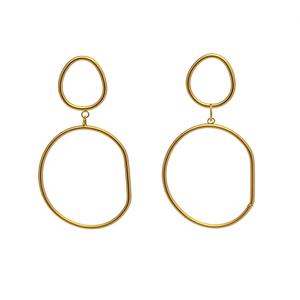 Boucles d'oreilles pendantes tendance en acier inoxydable 316L avec placage or PVD, durables et résistantes - Product Image 2