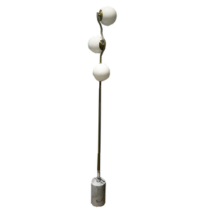 Lampe sur pied moderne à 3 globes avec base en marbre, lampe sur pied à boules de verre givré pour salon, chambre à coucher, décoration nordique pour la maison - Product Image 1