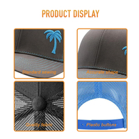 Gorras de golf snapback de malla tipo trucker con bordado 3D de precisión RTS, las más populares, con visera ligeramente curvada, para hombre