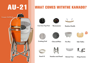 2025 xu hướng nướng gốm phong cách auplex Kamado-Bể bơi kamodo <span class=keywords><strong>Joe</strong></span> BBQ 21 inch - Product Image 5