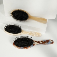 Neue benutzer definierte profession elle Haar kämme Handgemachte Acetat Griff Borste Haar bürste Anti statische ovale Luftkissen Mode für den Salon gebrauch