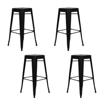 Meubles d'extérieur Vente en gros Bon marché Comptoir Haut Pieds Chaises Tabourets de bar Tolix Empilables Fer Métal