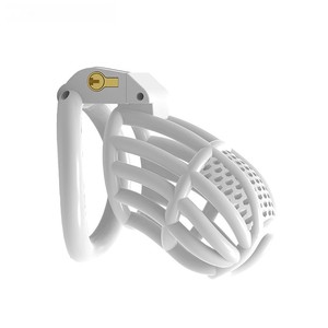 Jaula de Castidad con Anillo de Bloqueo de Panal de Abeja PET para Hombre, Jaula para Pene, Juguetes para Adultos, Anillo Bloqueable - Product Image 2