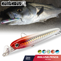 Leurre de pêche artificiel rigide type crayon coulant 75mm 13g 95mm 22g pour la pêche au bar, à la truite et en eau salée