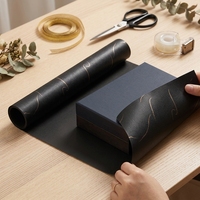 Papier Spécial Écologique SY avec Pulpe de Bois et Matière Vierge, Revêtement Noir Simple Face pour Impression Numérique sur Boîte Cadeau