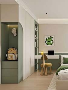 Integrated Design of a Simple-style Desk and the <b>Wardrobe</b> in the Second Bedroom - Product Image 4