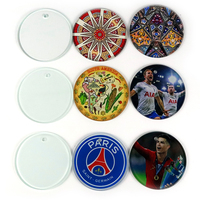 Ornements de Noël en verre vierge dépoli à sublimation personnalisée Adornos De Navidad en verre imprimable pour l'artisanat