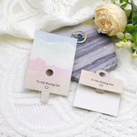 Étiquettes esthétiques en papier pastel avec support, plusieurs tailles, pour présentation de boucles d'oreilles, colliers et bijoux