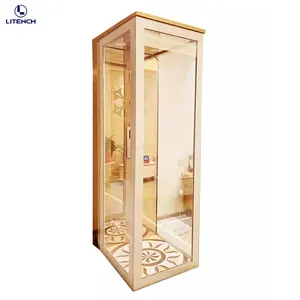 Luxury Led Modern Design Glass Home Elevator Residential Lift Villa For 2 Person