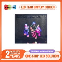 Écran d'affichage LED pliable P1.2/P1.5 pour spectacle de drones, film transparent en maille LED, écran tapis magique LED, affichage holographique volant