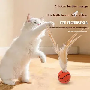 Modern Yeni Trend Kauçuk Elastik Spor Topu Kedi Oyuncağı - İnteraktif Atılabilir Evcil Hayvan Küresel Oyuncak - Product Image 1