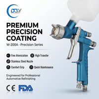 Pistolet de peinture HVLP à alimentation par gravité, buse plate de 1,2 mm, finition chromée, capacité du gobelet de 600 ml, distance de pulvérisation de 180 à 250 mm pour véhicule