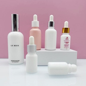 Botellas de Vidrio Blanco con Hombro Plano de 30ml, 50ml, 100ml, 120ml, Botella Cosmética de Vidrio Opalino con Bomba y Tarro de Vidrio de 50g para Cosméticos - Product Image 6