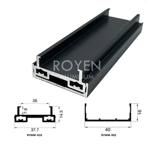 Rails dissimulés pour portes coulissantes <span class=keywords><strong>Royen</strong></span> Série 6000 Profilés carrés en alliage d'aluminium T3-T8 Découpe OEM/ODM Anodisés/Peints par poudrage - Product Image 3