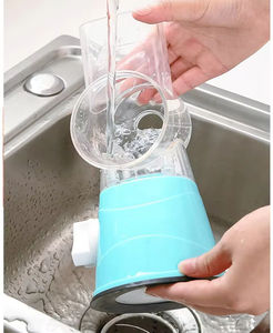 Râpe à fromage rotative, trancheuse à tambour rond, hachoir, moulin à <span class=keywords><strong>manivelle</strong></span>, <span class=keywords><strong>mandoline</strong></span> avec 3 tambours en acier inoxydable pour légumes - Product Image 4