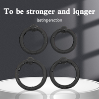 4 tailles en 1 ensemble avec silicone à haute élasticité, conçu pour retarder l'éjaculation et améliorer le plaisir pour les hommes
