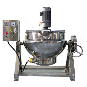 Вертикальный Электрический газовый чайник из нержавеющей стали объемом 400 литров с обогревом и мешалкой и гомогенизатором - Product Image 3