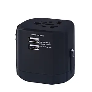 Electronic gift international multi plug US EU UK 3pin plug USB charger power universal world travel adapter