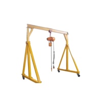 Grue portique monopoutre portable sans rail de 2 tonnes, équipement de levage léger pour usage intérieur et extérieur