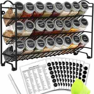 Estantes Magnéticos para Especias de Acero al Carbono de Estilo Moderno, de 1 Nivel, Móviles, Ahorradores de Espacio, Montados en la Pared, Multifuncionales, Negros, para Almacenamiento en la Cocina - Product Image 6