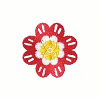 Fleur colorée brodée fer sur patchs ensemble pour vêtements sacs vestes enfants bricolage couture Appliques