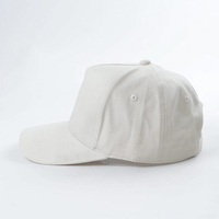 Casquette de baseball structurée à 5 panneaux en sergé de coton vierge personnalisable, devant sans couture, vente en gros, broderie de logo