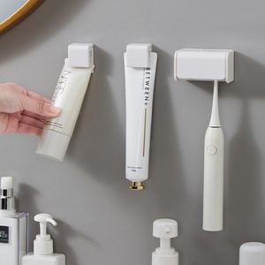 Drill-Free Wall Mounted Removable Electric <b>Toothbrush</b> <b>Holders</b> Multifunctional <b>Toothbrush</b> <b>Holder</b> for Bathroom Accessories - Product Image 4
