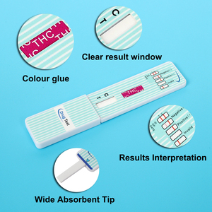Kit de test <span class=keywords><strong>urinaire</strong></span> de dépistage du <span class=keywords><strong>THC</strong></span> (marijuana) agréé CLIA |   Bandes de test rapides haute précision, seuil de 50 ng/mL, dépistage de drogues facile à domicile - Product Image 2