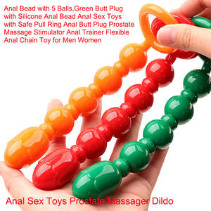 Masseur <span class=keywords><strong>anal</strong></span> en silicone fin avec billes pour débutants, produit pour adultes homme femme, plug <span class=keywords><strong>anal</strong></span> pour hommes - Product Image 1