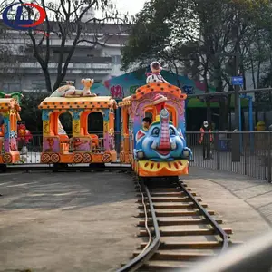 Haute sécurité en plein air intérieur jeu enfants parc d'attractions bébé enfants éléphant piste électrique Train tours à vendre