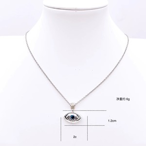 Collar de ojo turco con colgante de mariposa, elefante y búho, cadena de plata tibetana para mujer, regalo, joyería de moda - Product Image 3