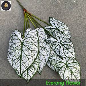 Plante artificielle Alocasia EV 017 <span class=keywords><strong>Chrysalidocarpus</strong></span> Lutescens, lot de feuilles vertes en silicone au toucher réaliste pour la décoration - Product Image 3