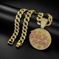 Pendentif circulaire Hip Hop SELFMADE en alliage, accessoire de chaîne cubaine pour rappeur, vente en gros