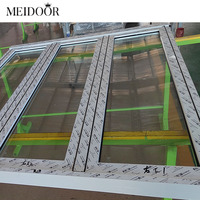 Fenêtre pliante verticale en aluminium avec moustiquaire en acier inoxydable pour façade de magasin extérieure