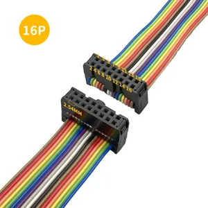 2,54mm IDC flexibles Kabel 16-poliger Stecker Flach band kabel
