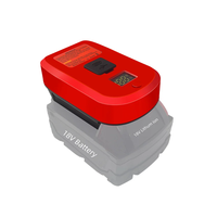 Adaptateur de chargeur 65W avec port Type-C et écran LCD pour outils électriques à batterie au lithium 18V de Milwaukee
