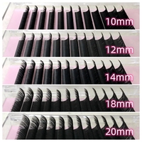 Marque privée Extension de cils de vison Plateaux de cils en soie professionnels Cachemire noir mat Extensions de cils Pbt coréen