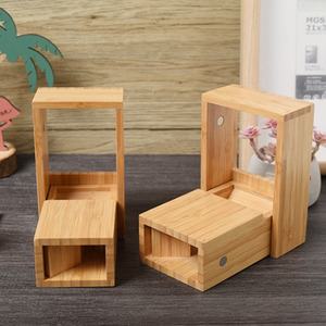 Tour de dés en bambou de Style industriel fabriqué à la main pour jeux de société <span class=keywords><strong>RPG</strong></span> boîte à dés en bois multifonction Rectangle stockage de kit médical - Product Image 4