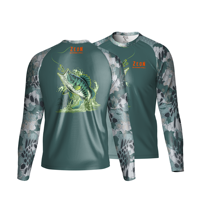 Kaos Jersey Memancing Berkerudung dengan Desain Ikan Logo Kustom, Performa Tinggi, dan Pelindung Matahari dengan Masker Wajah
