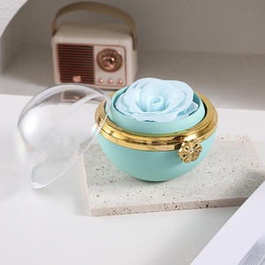 Rotation Ronde Bijoux Collier Bague Cadeau Anniversaire Saint Valentin Cadeau Éternel Préservé Roses Fleurs Boîte En Gros - Product Image 6