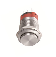 LA38 Series 19Mm Stainless Steel, Tombol Tekan Bulat Tinggi