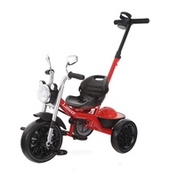 Tricycle pour bébé de 2 ans, avec poignée de poussée, modèle 2021, 3 roues, éclairage LED, tricycle à roulettes, vélo pour enfant, poussette