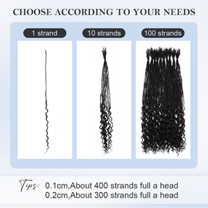 <span class=keywords><strong>Extensions</strong></span> Originea <span class=keywords><strong>Micro</strong></span> Sisterlocks 0.2cm en Cheveux Humains avec Pointes Ondulées et Bouclées Dreadlocks Faites à la Main Locs Souples Pré-Entrelacées - Product Image 4